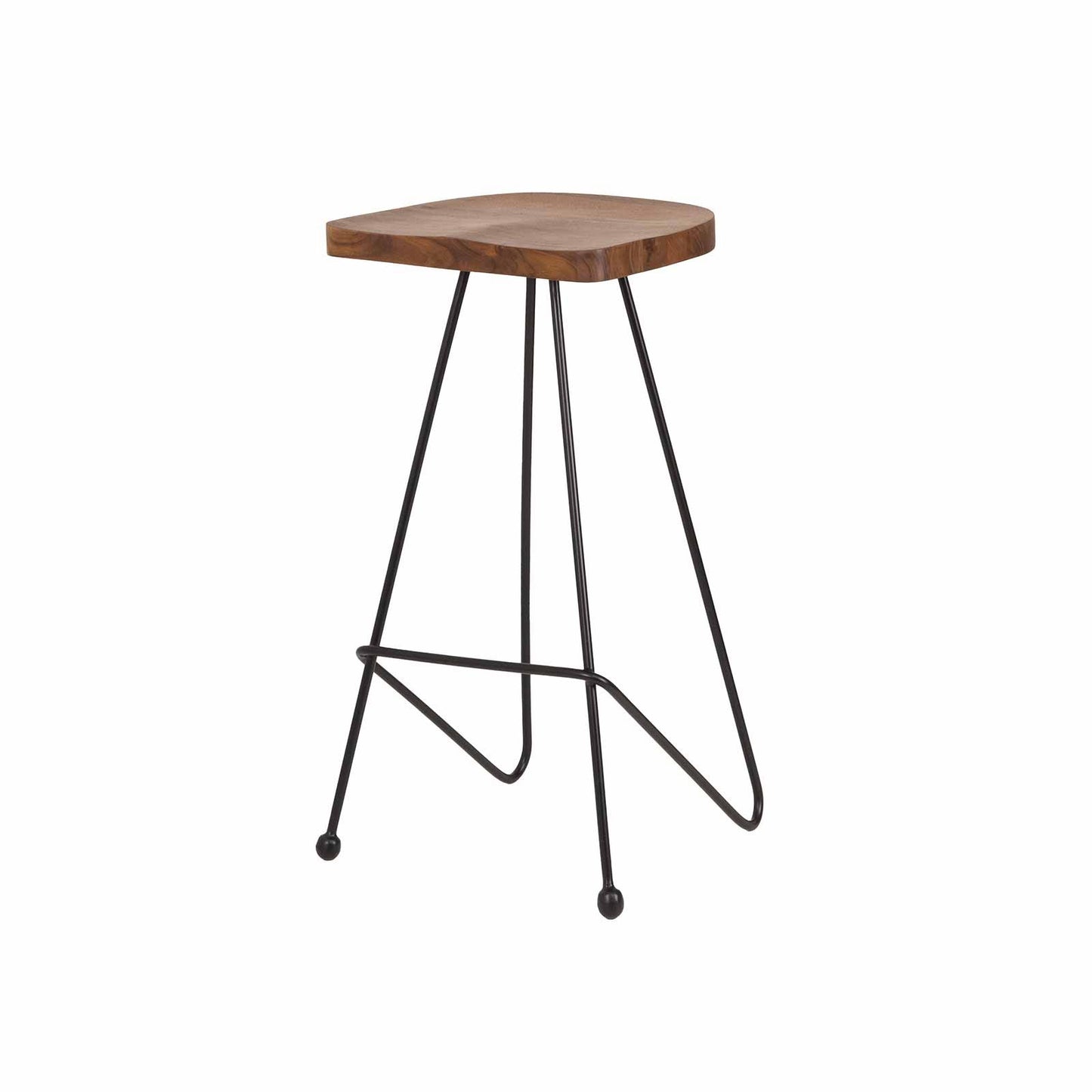 Tabouret de bar acacia et métal | Offre M&M Tila