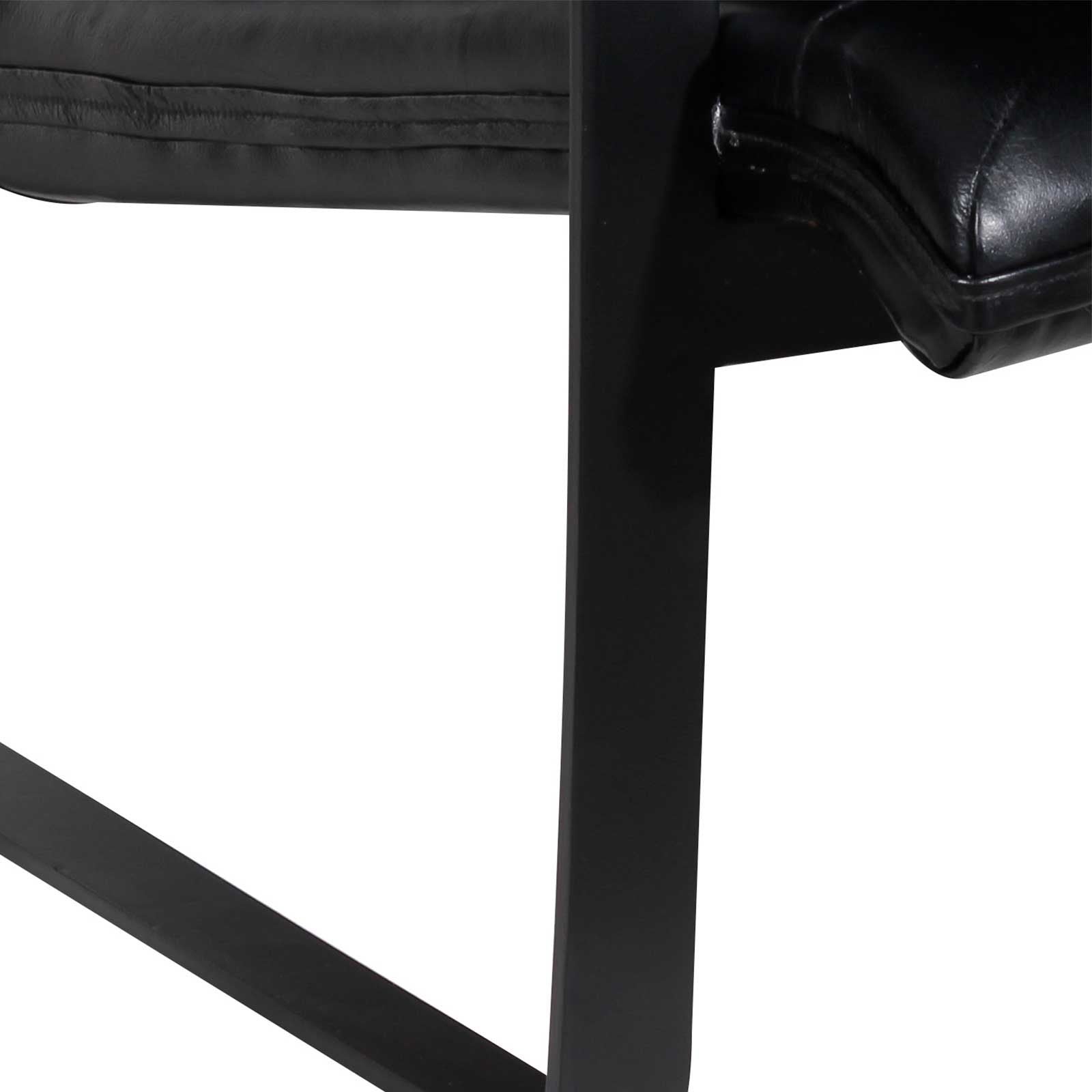 Damo Black Armchair | Leather