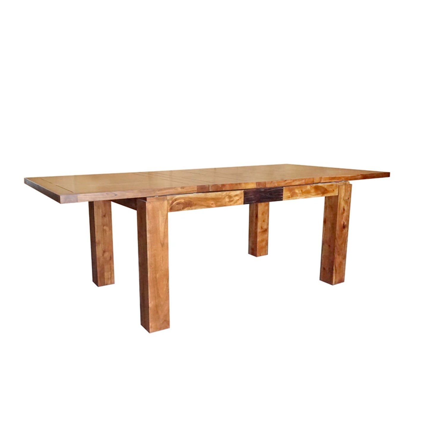 Table à manger en bois sculpté bicolore 160/240 | Acacia Maya