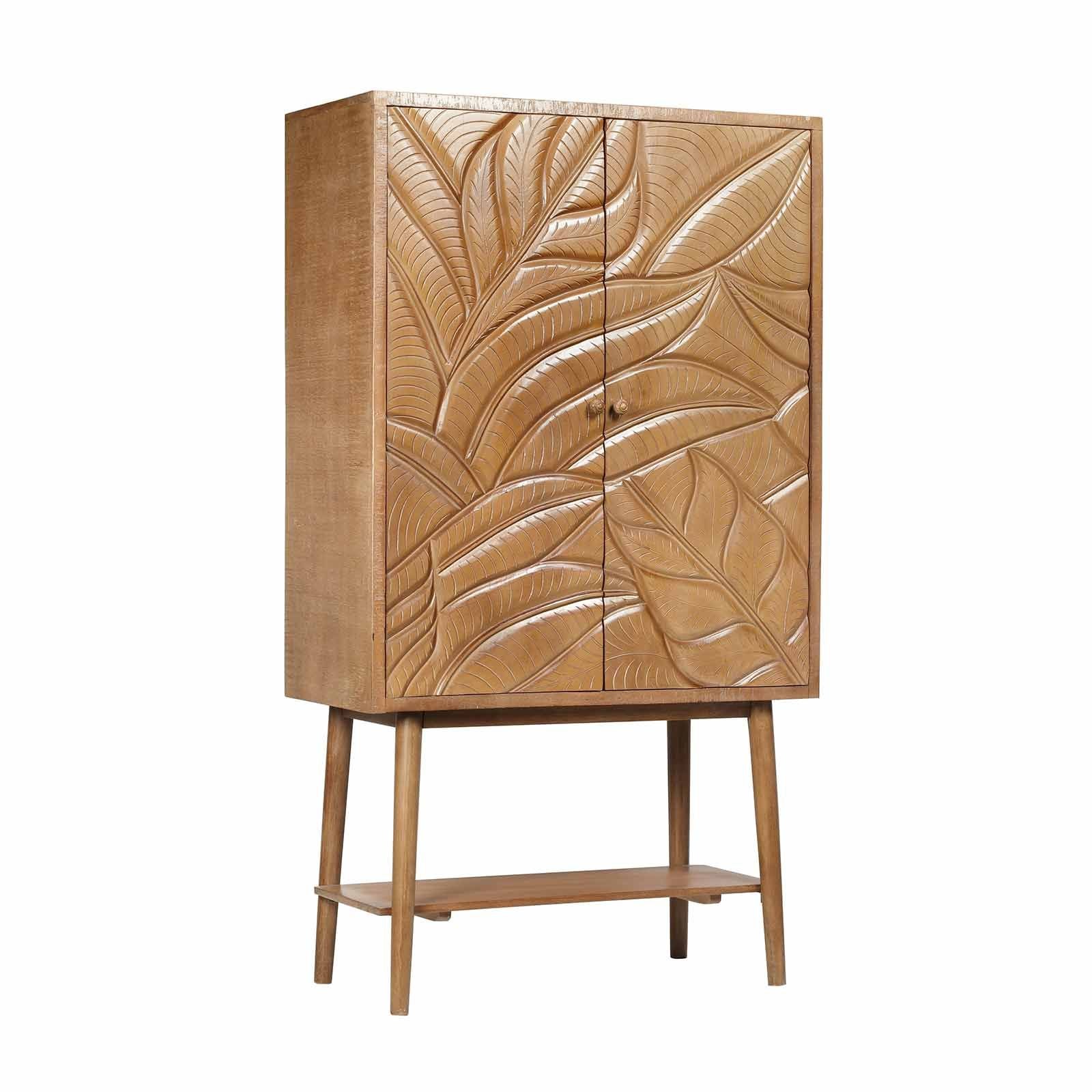 Buffet haut sculpté 2 portes | Manguier Floria