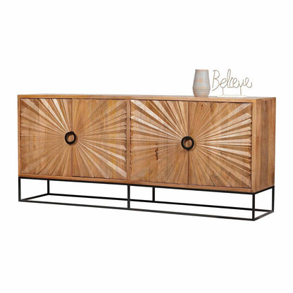 Buffet sculpté 4 porte | Manguier Solaris