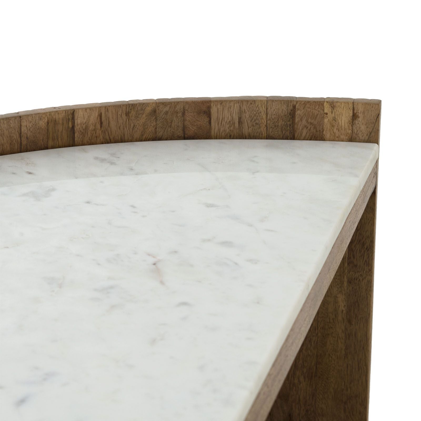 Bar demi lune plateau marbre blanc | Manguier Kfir II