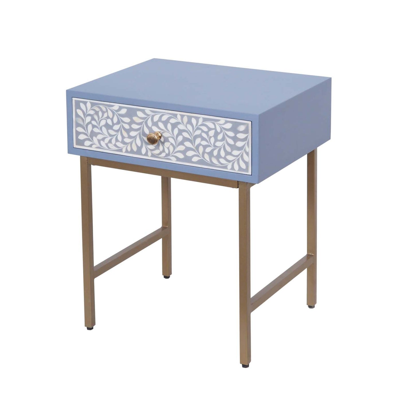 Table d'appoint | Acacia/Bone Inley Mosaic