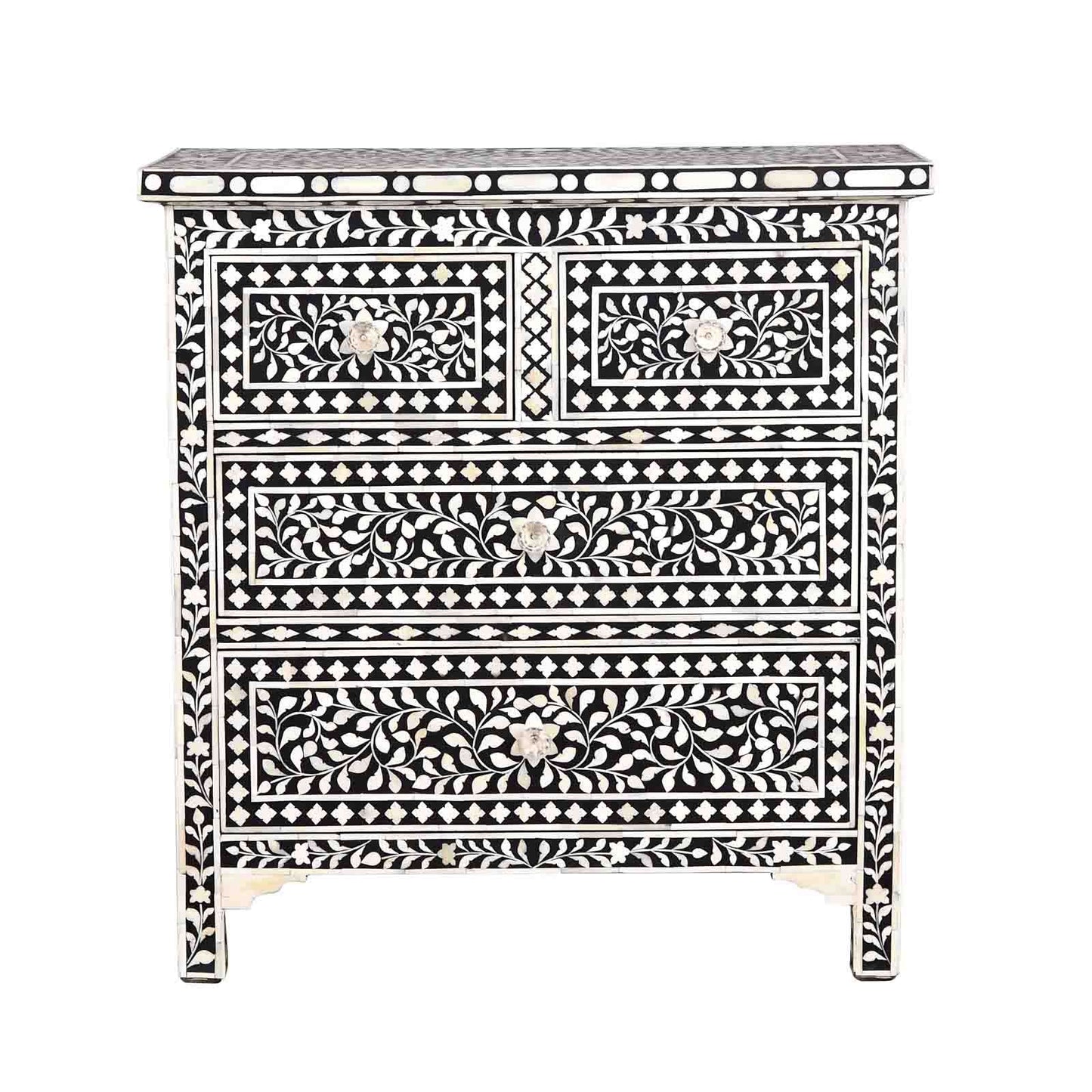 Commode - Acacia/Bone Inley Mosaic