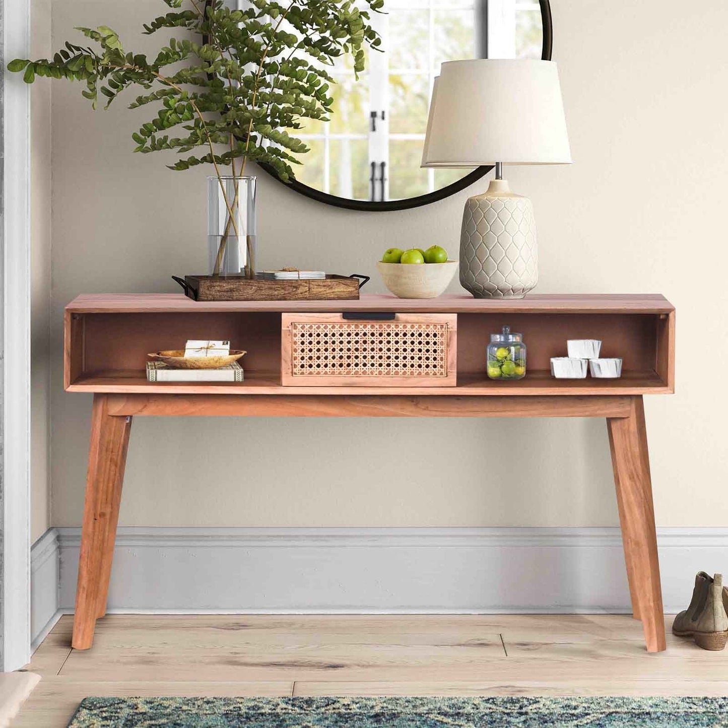 Table console | Acacia Cane Natural