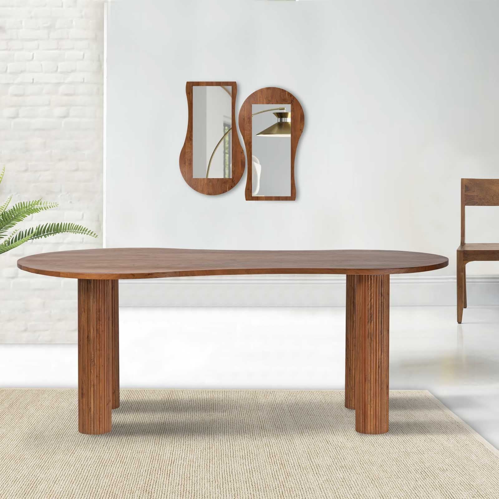 Table de repas ovale 3/4 pieds | Acacia Arad