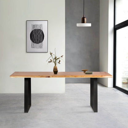 Table de repas rectangulaire 200 cm | Acacia Black