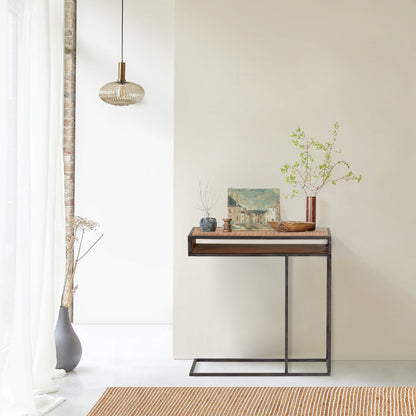 Table d'appoint en bois et métal | Mango Stockholm