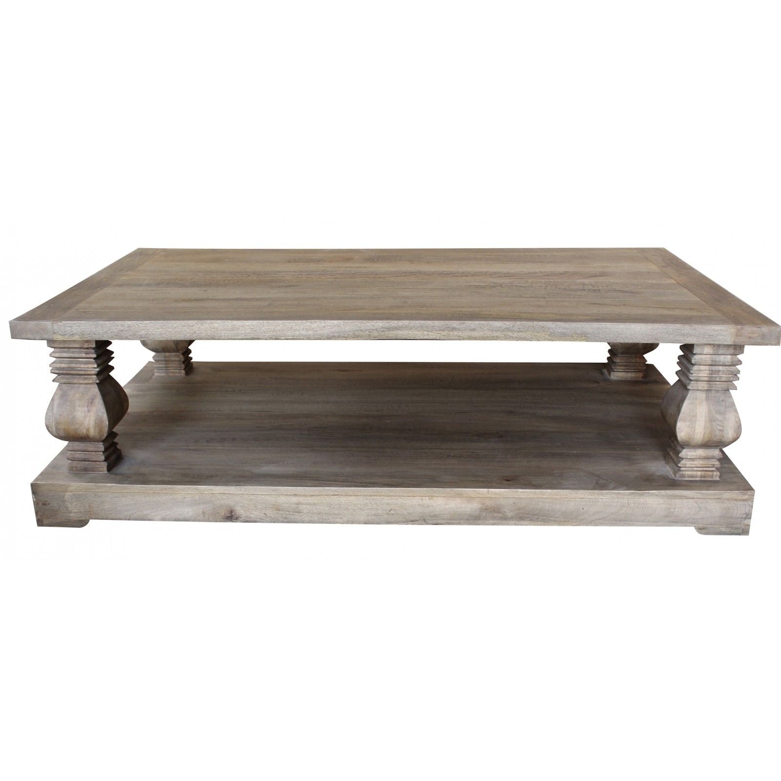 Table basse rectangulaire double plateau | Manguier Empereur