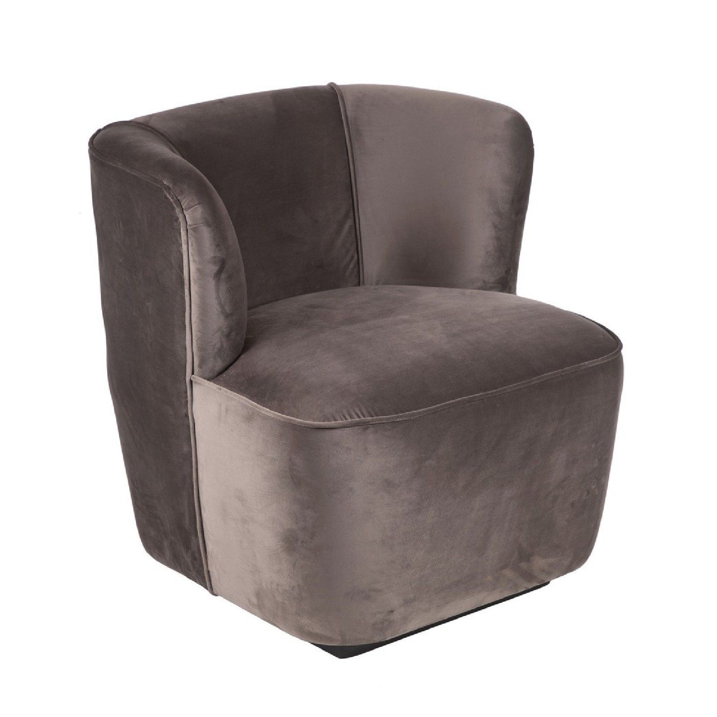 Fauteuil déco velours gris anthracite "Tissu Gubi"