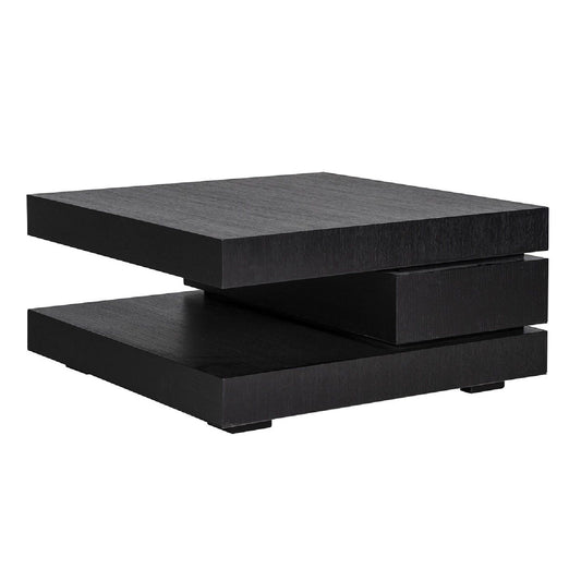 Table basse carrée noir Blok C "Chêne Oakura"