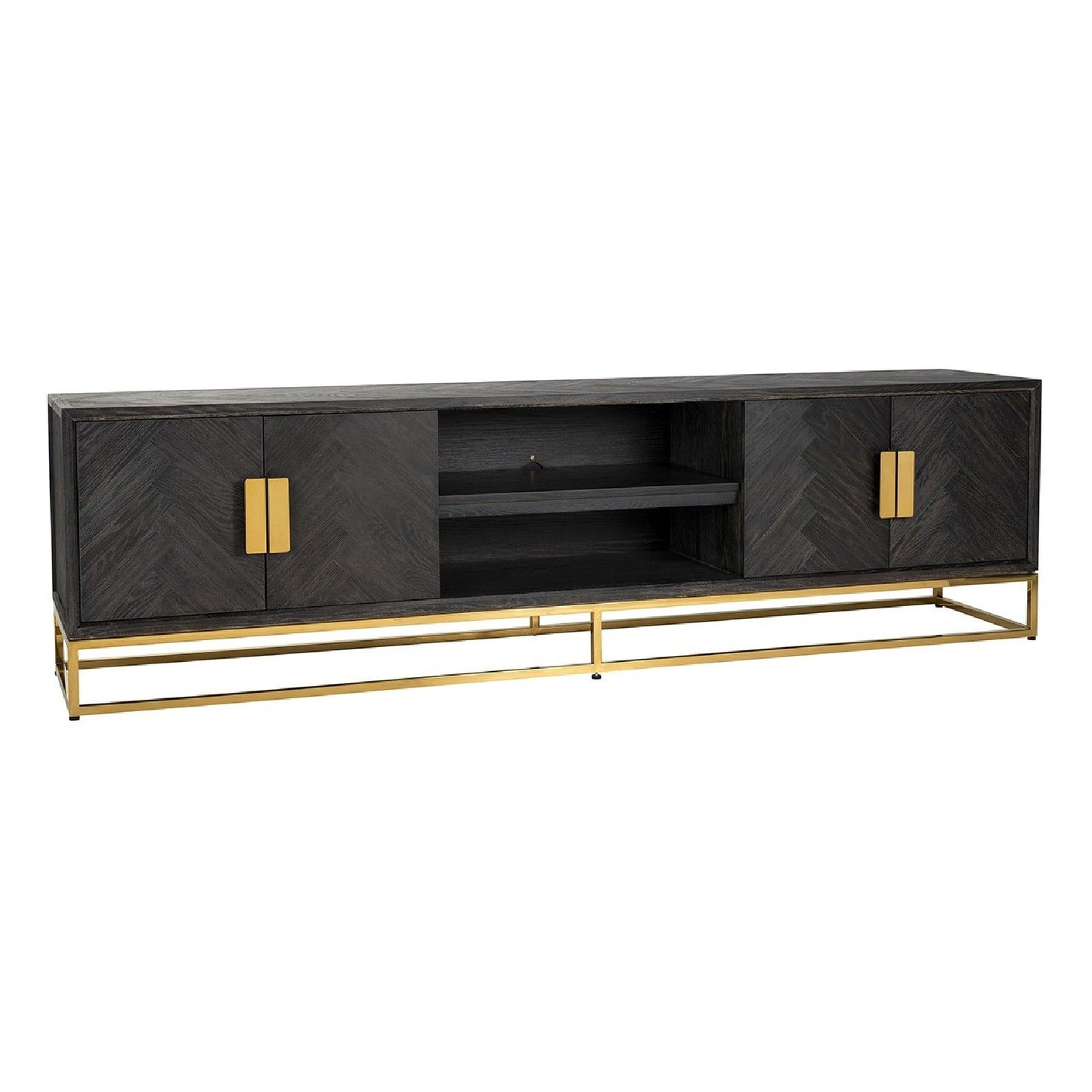 Meuble TV 220 Blackbone gold 4-portes