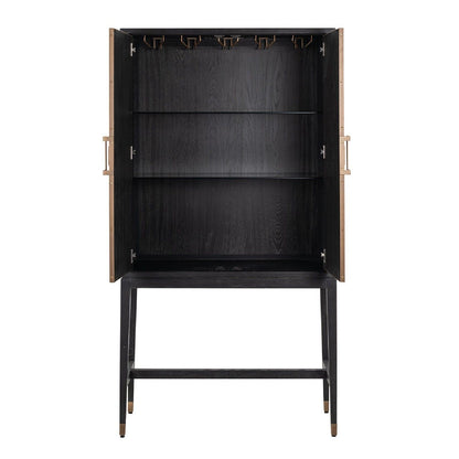 Armoire de bar Bloomingville avec 2-portes shagreen