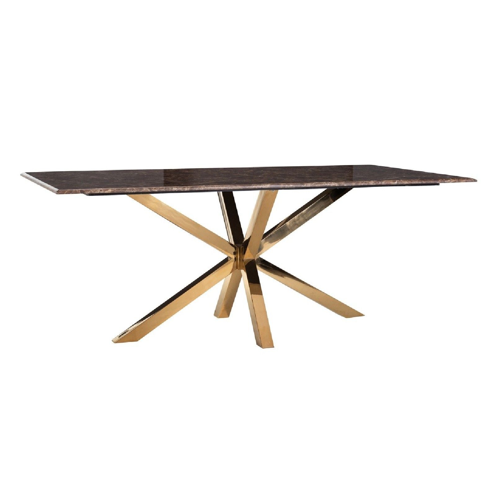 Table a manger Conrad faux emperador marbre