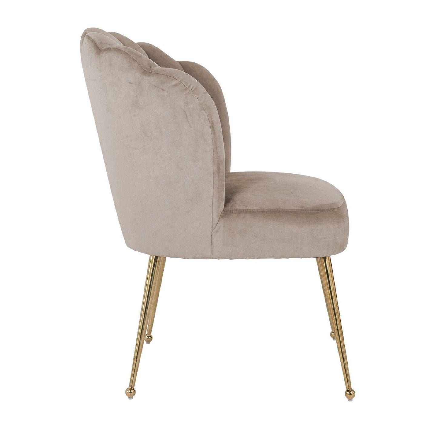 Chaise Pippa Khaki velvet/ gold