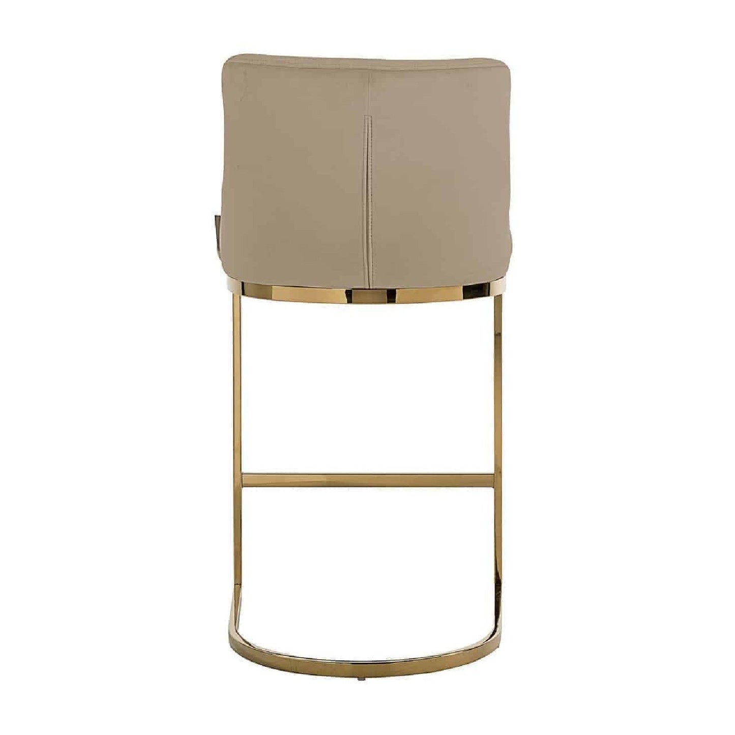 Tabouret Bolton Khaki velvet / gold Fire Retardant