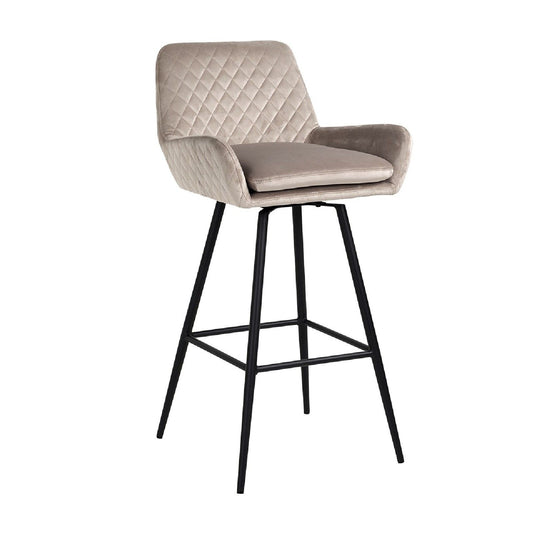 Tabouret Linsey pivotant Khaki Velvet