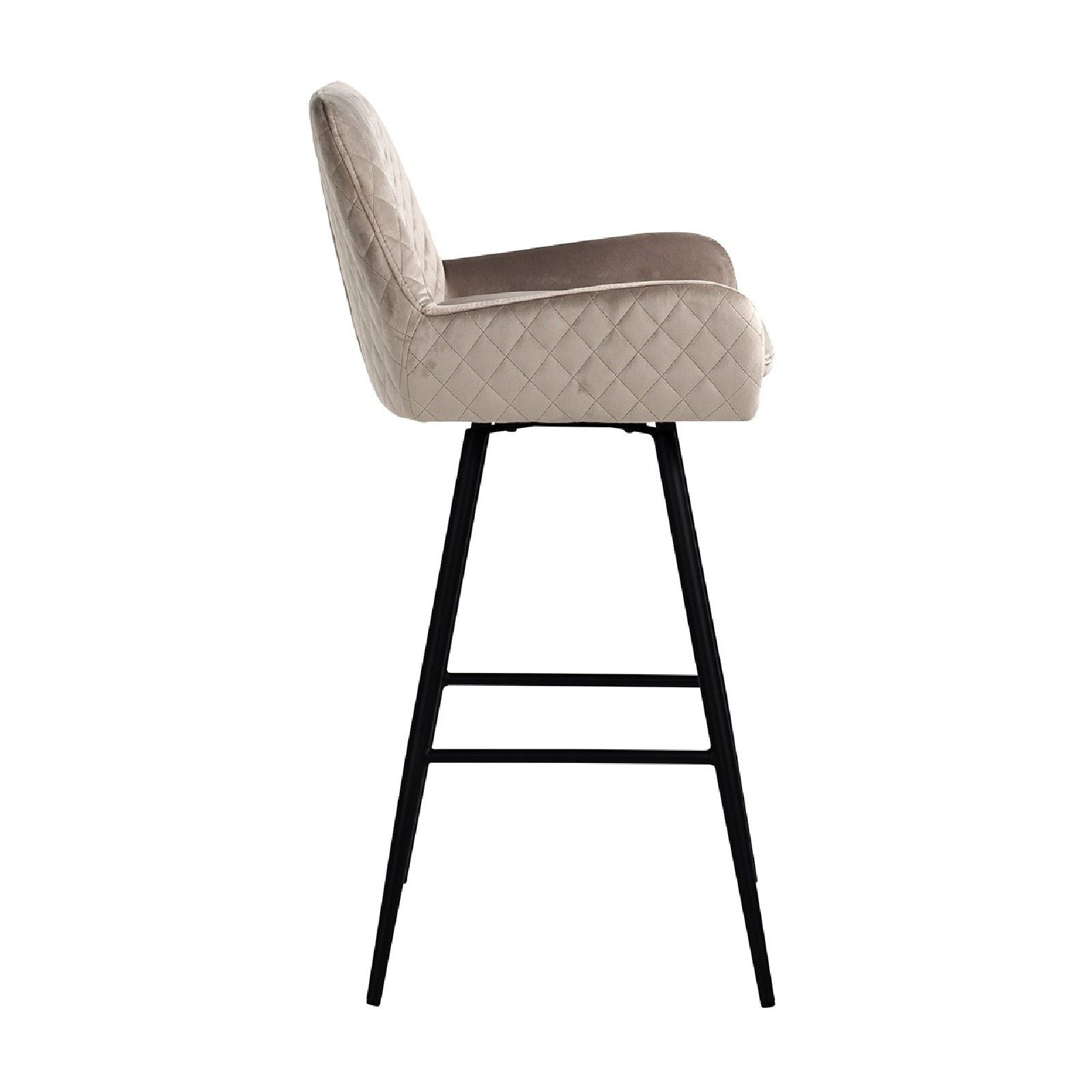 Tabouret Linsey pivotant Khaki Velvet