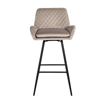 Tabouret Linsey pivotant Khaki Velvet