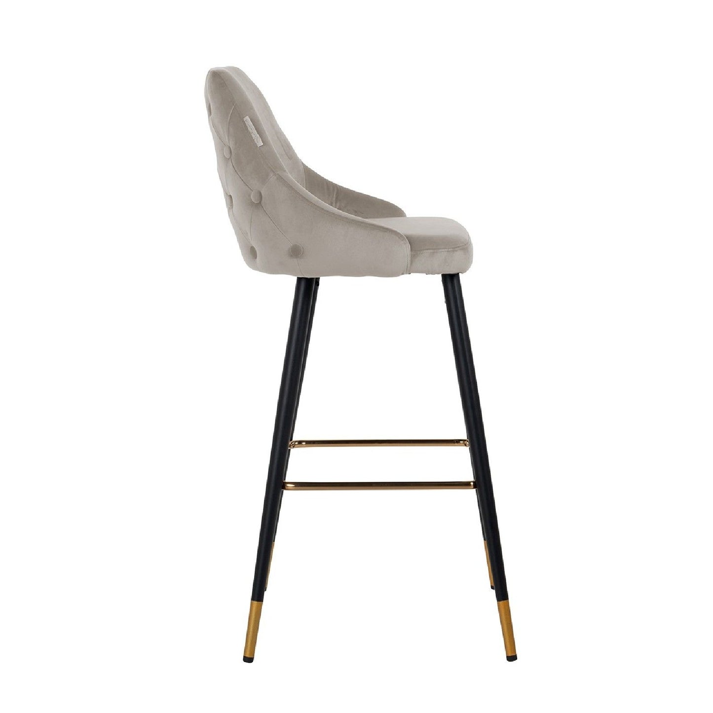 Tabouret Imani Khaki Velvet