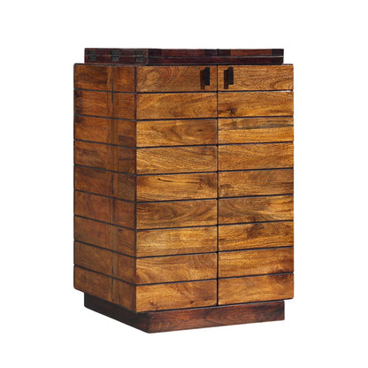 Two-tone wooden folding bar cabinet | Herods Mango