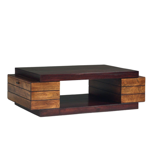 Rectangular coffee table in two-tone wood | Herods Mango