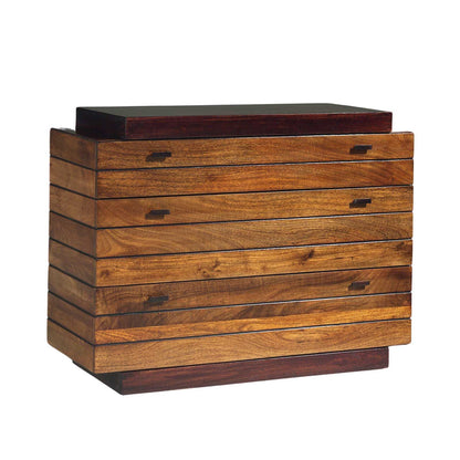 Commode bois massif bicolore 3T | Manguier Herods