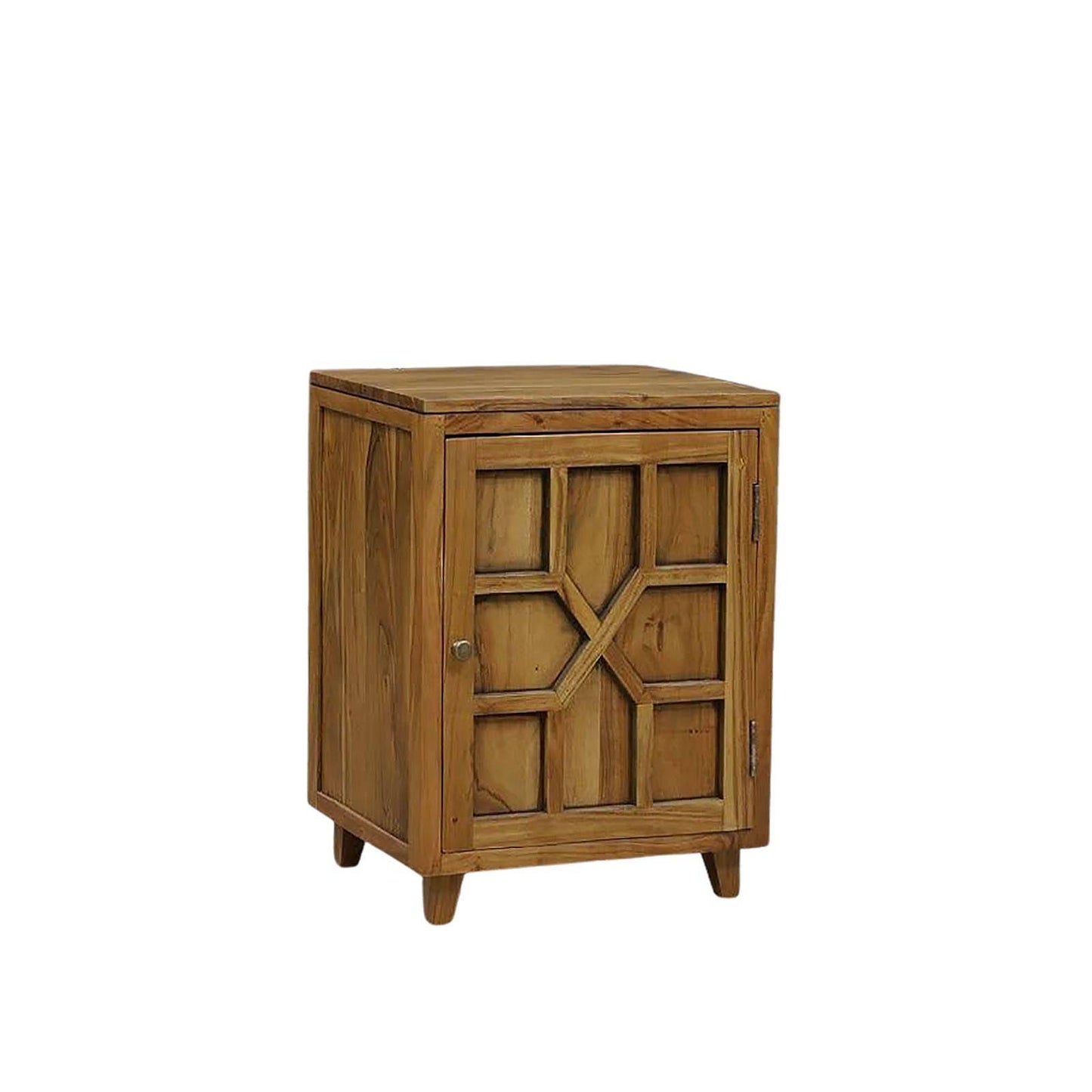 Arabesque wooden bedside table - Right hinge | Acacia Punjab