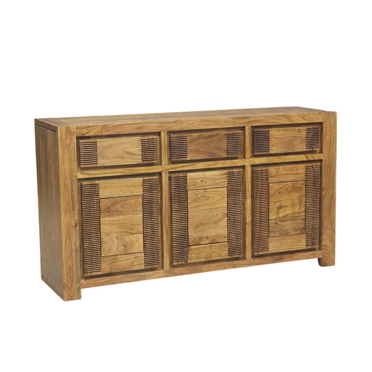 3P 3T Striped Wood Sideboard | Acacia Verone