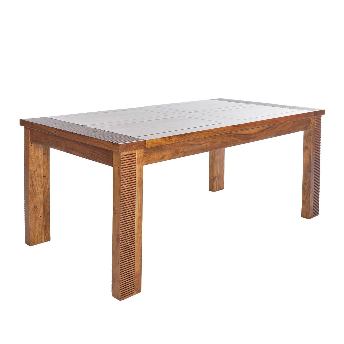 Table de repas rectangulaire bois strié 155 | Acacia Verone