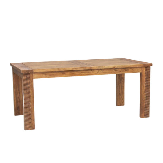 Table à manger rectangulaire rallonge bois strié 180 | Acacia Verone