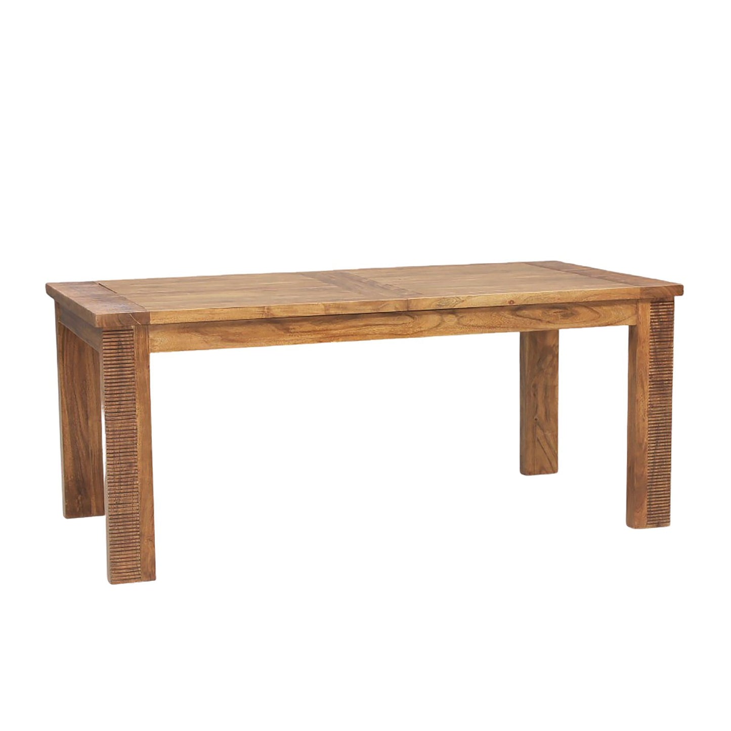 Rectangular dining table extension striated wood 180 | Acacia Verone