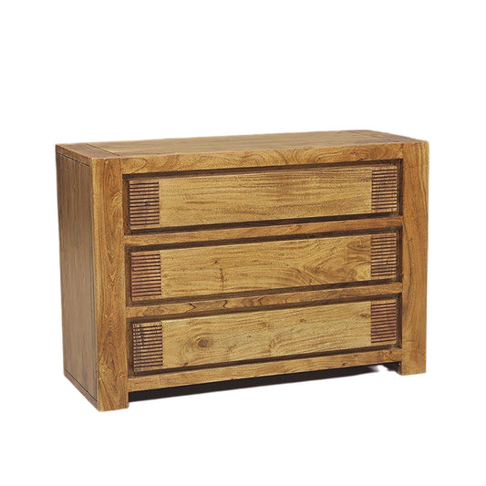 3T striped wood chest of drawers | Acacia Verone