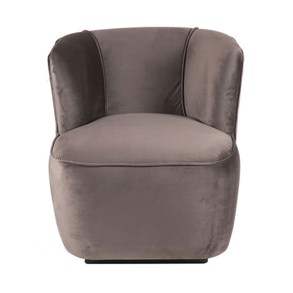 Fauteuil déco velours gris anthracite "Tissu Gubi"