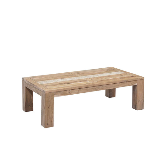 Table basse rectangulaire extensible plateau cannage | Acacia Tatoo II