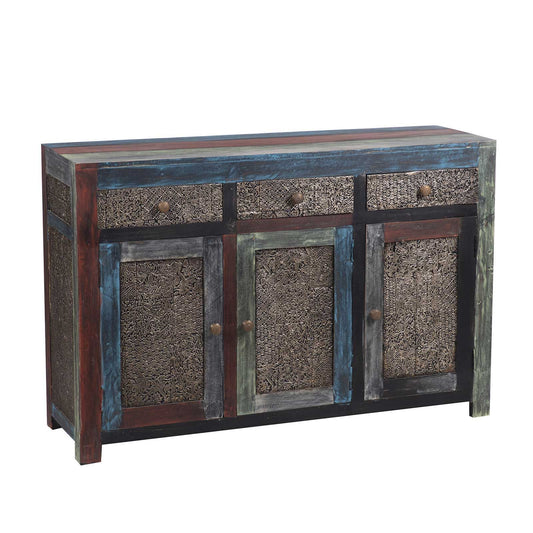 Buffet sculpté multicolore | Manguier Pushkar