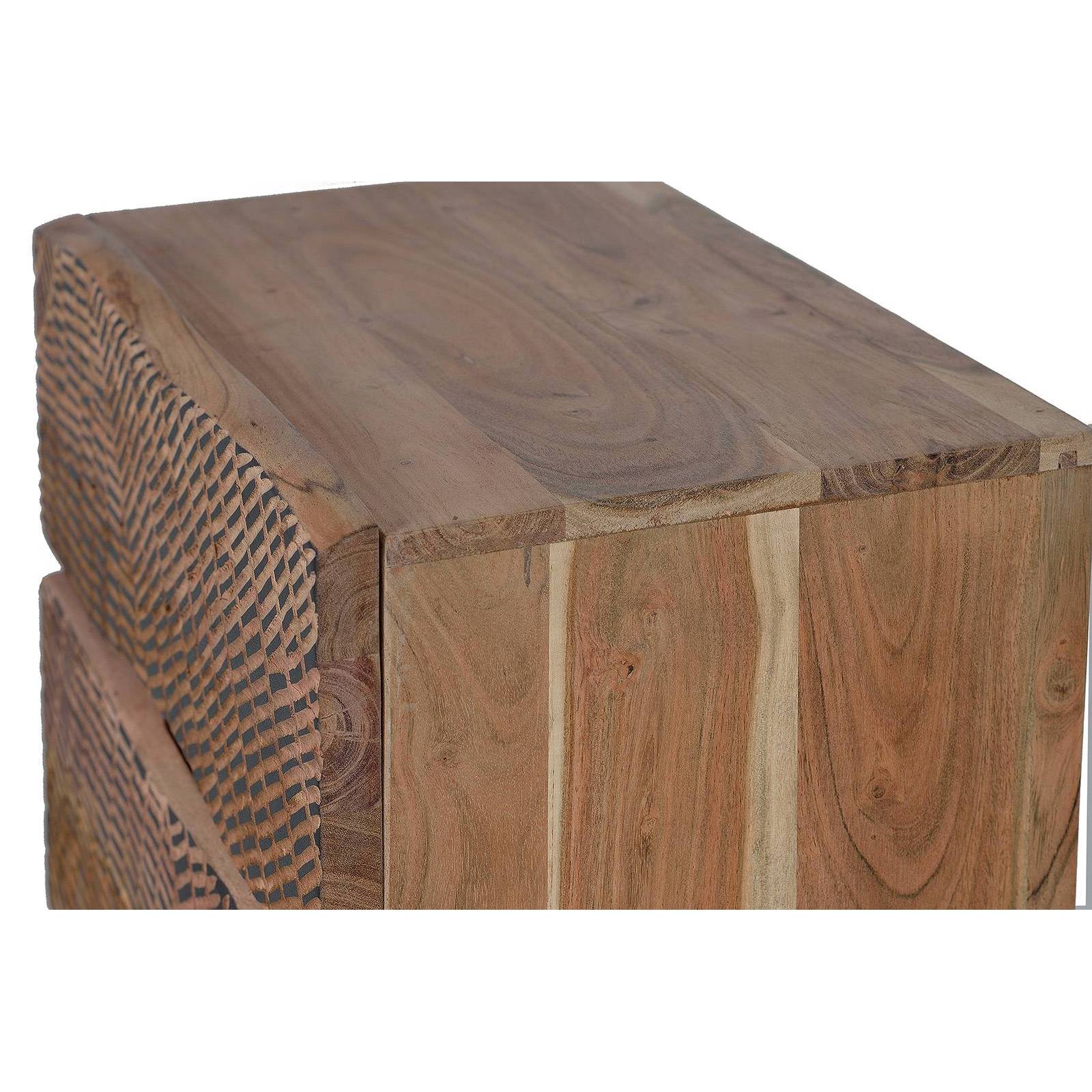 Table de chevet 2 tiroirs | Acacia Yakarta